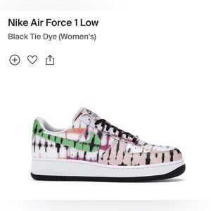 Nike Air Force 1 Low Black Tie Dye Women’s size 9
